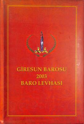 Giresun Barosu 2003 Baro Levhası NDR77361 - 1