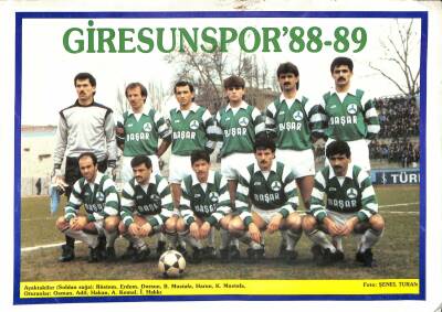 Giresunspor Takım Kadrosu 1988 - 1989 Kartpostal KRT19636 - 1