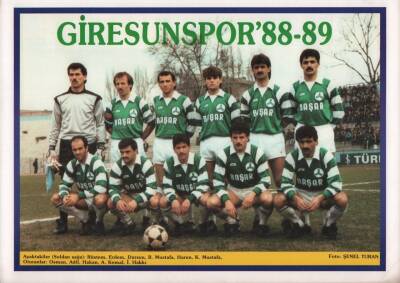 Giresunspor Takım Oyuncuları 88-89 Kartpostal KRT5360 - 1