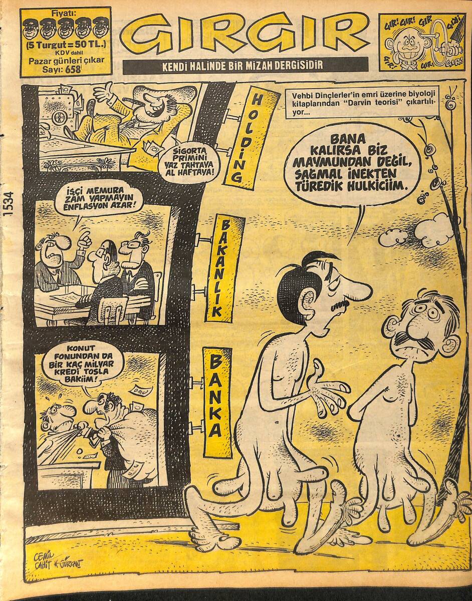 Gırgır Mizah Dergisi 14 Nisan 1985 Sayı : 658 NDR90615 - 1