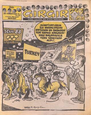 Gırgır Mizah Dergisi 18 Eylül 1988 Sayı837 NDR81733 - 1