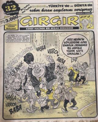 Gırgır Mizah Dergisi 3-10 Aralık 1992 Sayı1057 NDR16150 - 1