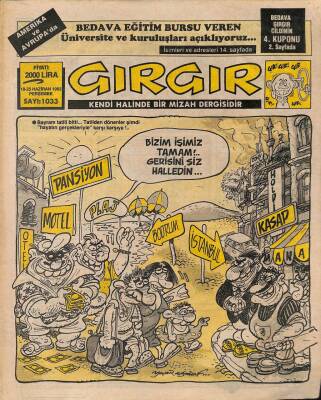 Gırgır Mizah Dergisi Sayı1033 18-25 Haziran 1992 NDR21446 - 1