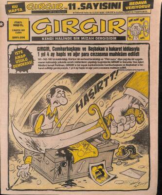 Gırgır Mizah Dergisi Sayı974 3 Mayıs 1991 NDR21515 - 1