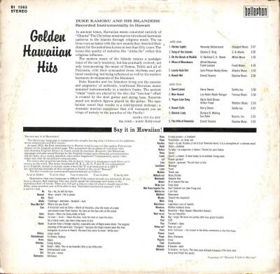 Golden Hawaiian Hits Duke Kamoku and His Islanders LP (109) PLK17301 - 2