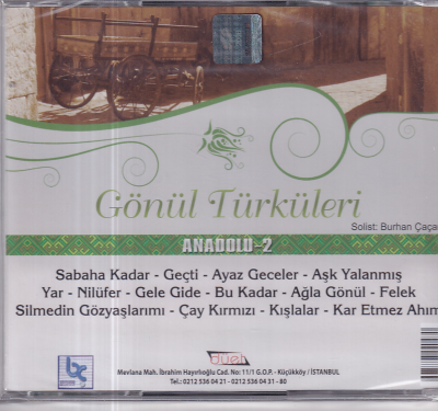 Gönül Türküleri Anadolu 2 (Sıfır Ürün) CD Müzik CD1352 - 2