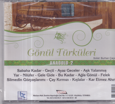 Gönül Türküleri - Anadolu 2 (Sıfır Ürün) CD Müzik CD1391 - 2