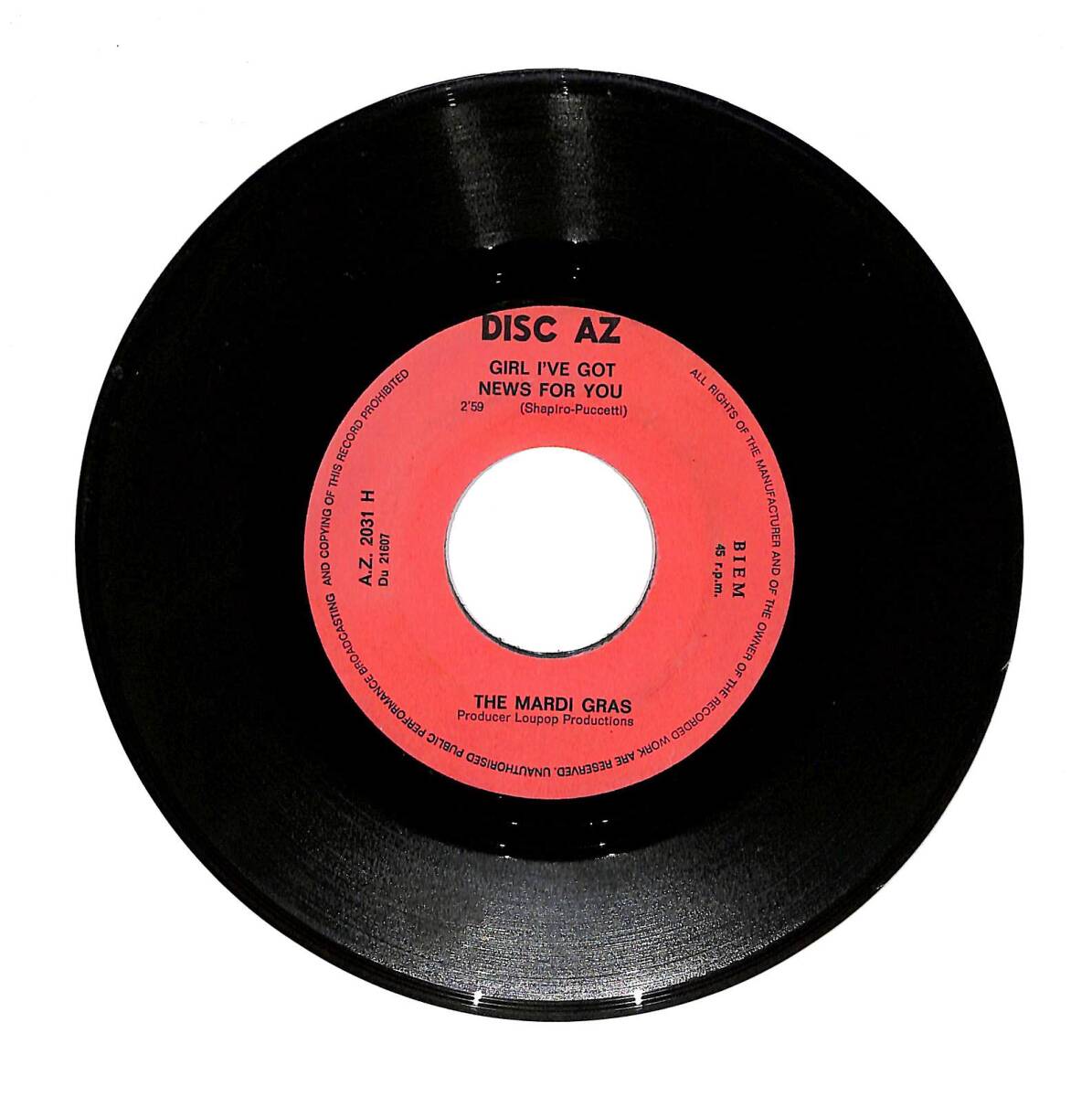 The Mardi Gras - Girl I've Got News For You / If I Can'r Have You (10/7.5) PLK24407 - 1