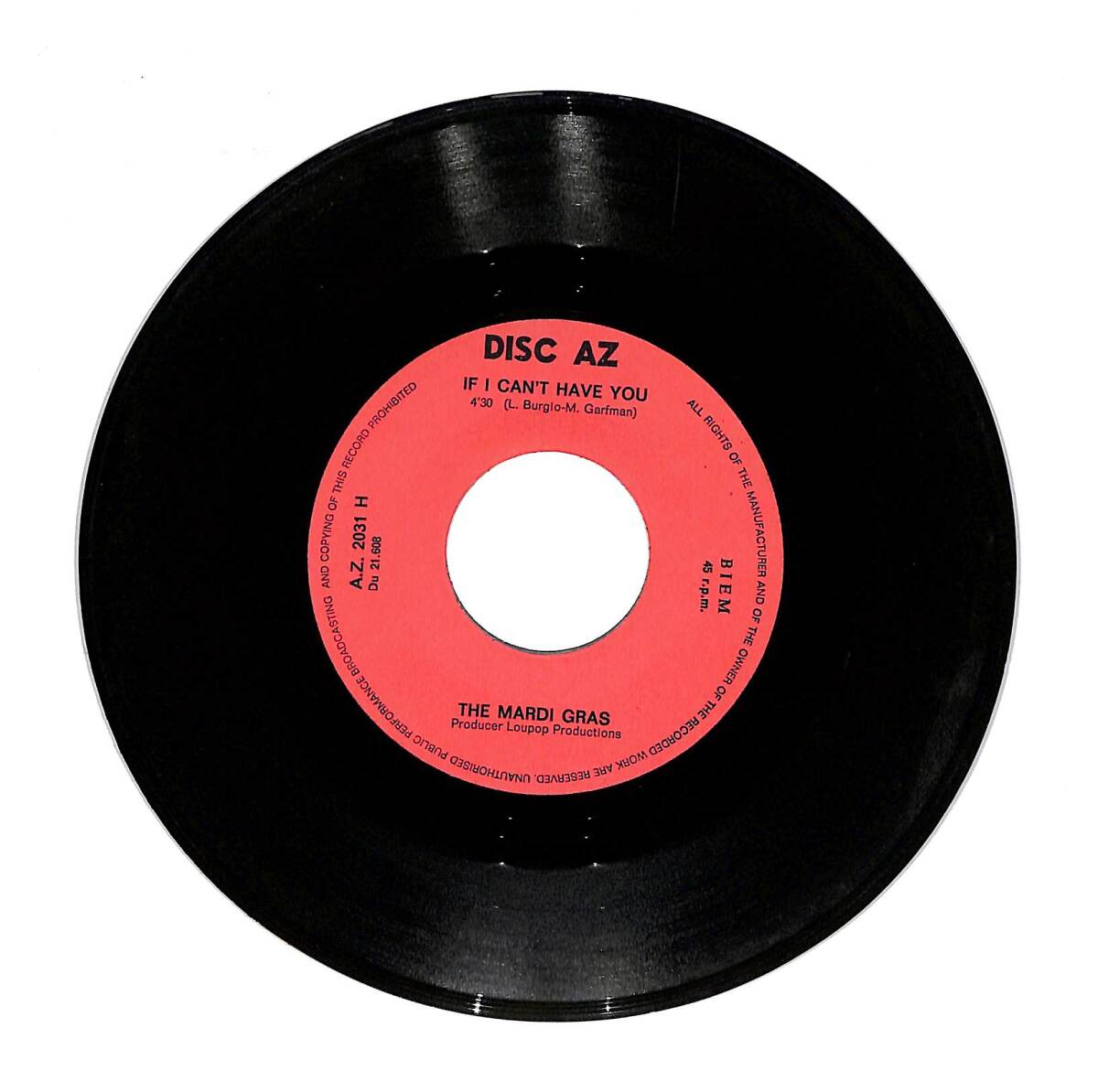 The Mardi Gras - Girl I've Got News For You / If I Can'r Have You (10/7.5) PLK24407 - 2