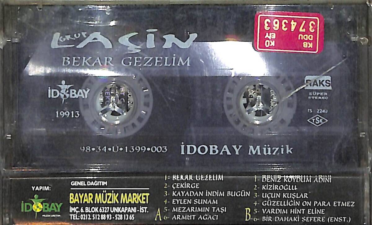 Grup Laçin - Bekar Gezelim Kaset (Kırmızı Bandrol - İkinci El) KST27274 - 2