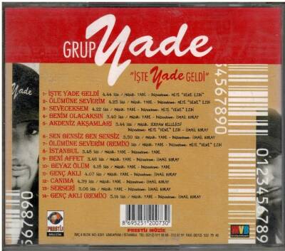 Grup Yade *İşte Yade Geldi* CD Müzik CD563 - 6