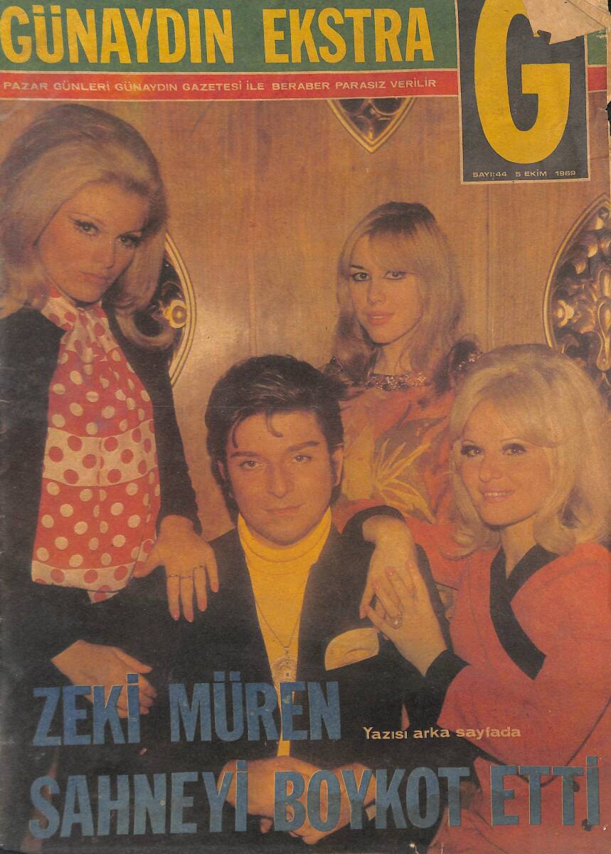 Günaydın Ekstra Dergisi 5 Ekim 1969 Sayı : 44 - Zeki Müren Sahneyi Boykot Etti - Türkan Şoray - Pamela Tiffin - Leyla Sayar NDR88100 - 1