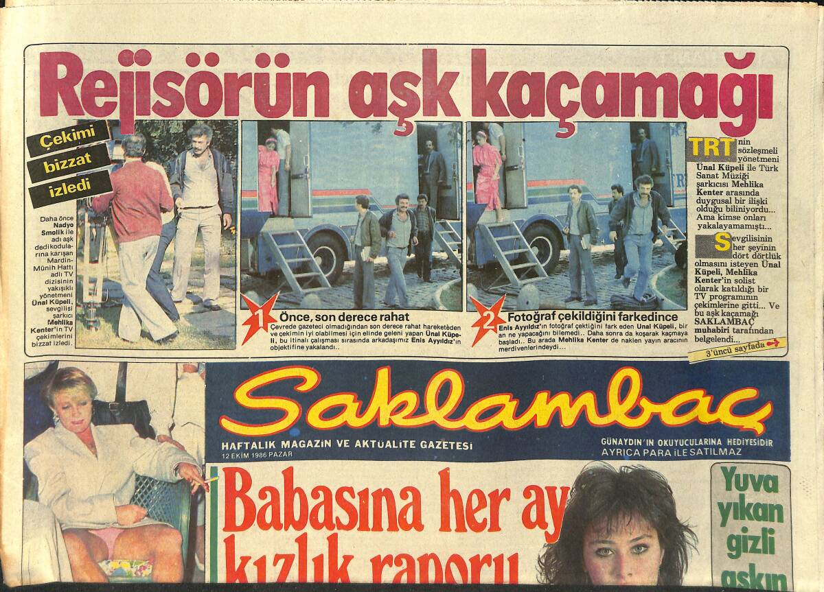 Günaydın Gazetesi Saklambaç Eki 12 Ekim 1986 - Bülent Ersoy , Giydiği Dekolte Kıyafetler İle Gittiği Her Davette Büyük İlgi Görüyor GZ154127 - 1