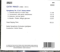 Gustaf Mahler Symphony No5 CD Müzik (CD Sıfırdır) CD2864 - 8