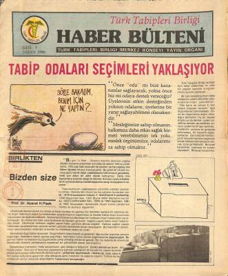 Haber Bülteni Dergisi Nisan 1986 Sayı 9 - Tabip Odaları Seçimleri Yaklaşıyor NDR77979 - 1