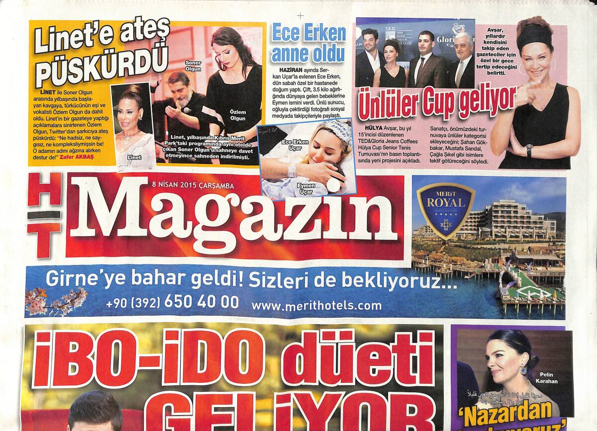 Habertürk Gazetesi Magazin Eki 8 Nisan 2015 - İbo-İdo Düeti Geliyor - Kayahan Durağı GZ153911 - 1