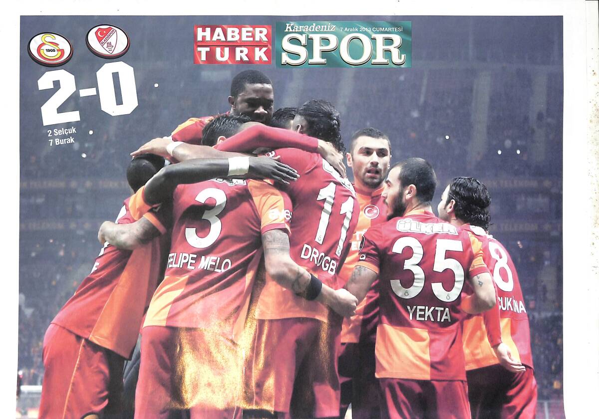 Habertürk Gazetesi Spor Eki 7 Aralık 2013 - Galatasaray'a Elazığ Önünde Galibiyet İçin 7 Dakika Yetti - Okan Buruk Galatasaray'a Karşı GZ153796 - 1