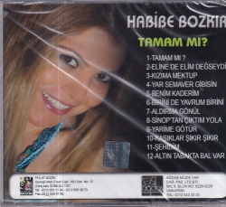 Habibe Bozkır - Tamam Mı ? (Sıfır Ürün) CD Müzik CD1404 - 2