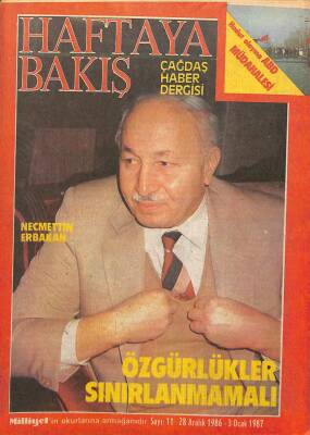 Haftaya Bakış Dergisi 28 Aralık 1986 - 3 Ocak 1987 - Necmettin Erbakan DRG381 - 1