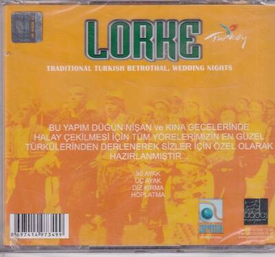 Halay Havaları - Lorke 1 (Sıfır Ürün) CD Müzik CD834 - 8