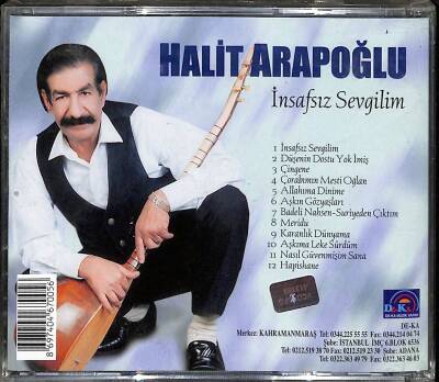 Halit Arapoğlu - İnsafsız Sevgilim (Sıfır Ürün) CD Müzik CD2383 - 8