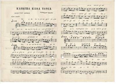 Halk Türküsü Muhayyer - Karşıda Kara Yonca Nota Kitapçığı EFM1985 - 3