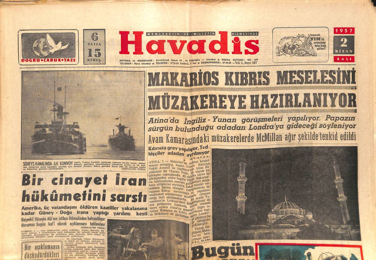 Havadis Gazetesi Nisan Bir Cinayet Ran H K Metini Sarst