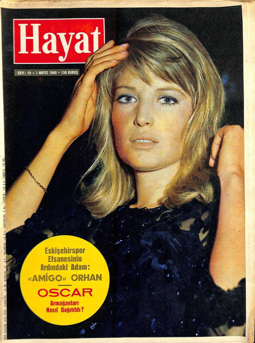 HAYAT DERGİSİ 1 Mayıs 1969 Sayı:19 Kapak: Virna Lisi - Oscar Sahibini Buldu - Eskişehir'de Şampiyonluk Sevinci Erken Başladı NDR88463 - 1