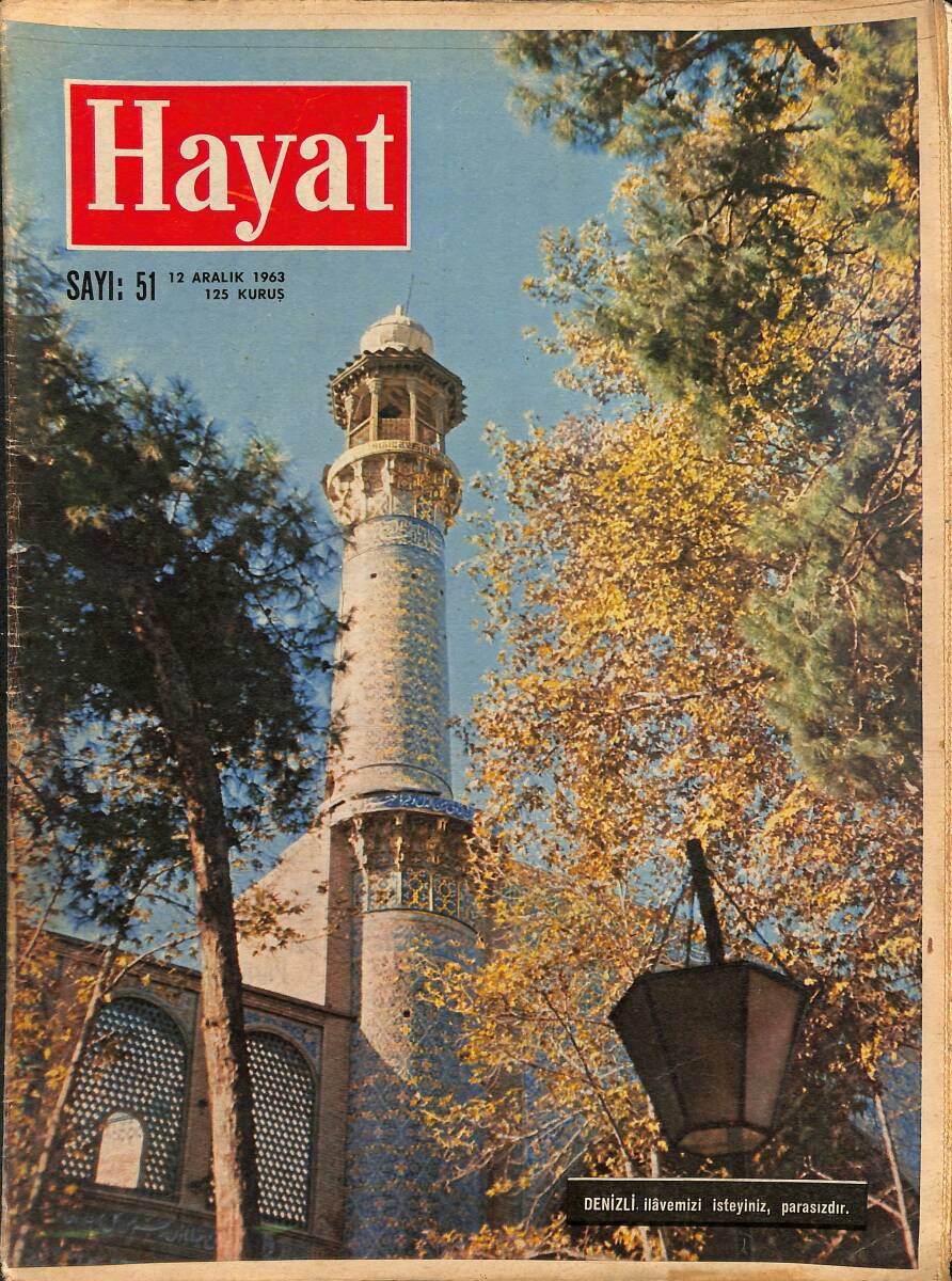 HAYAT DERGİSİ 12 Aralık 1963 Sayı: 51 - Kapak: Kennedy'nin Cenazesinden Son Resimler - Hayley Mills Artık Büyüdü NDR89201 - 1