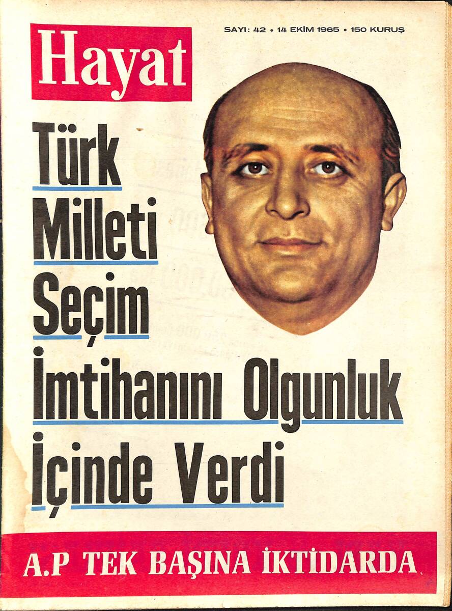 HAYAT Dergisi 14 Ekim 1965 Sayı: 42 - Kapak: Süleyman Demirel - Avrupa Yüksek Sosyetesi Avusturya'nın Ünlü Kleshein Şatosunda Bir Araya Geldi NDR89273 - 1