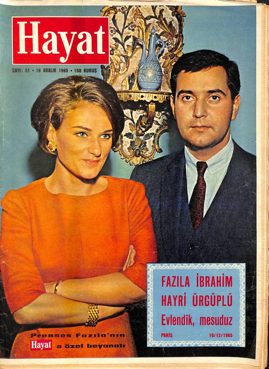 HAYAT DERGİSİ 16 Aralık 1965 Sayı : 51 - Kapak : Fazıla Ve Hayri - Başkan Johnson'un Kızı Bir Artiste Aşık ! NDR88735 - 1