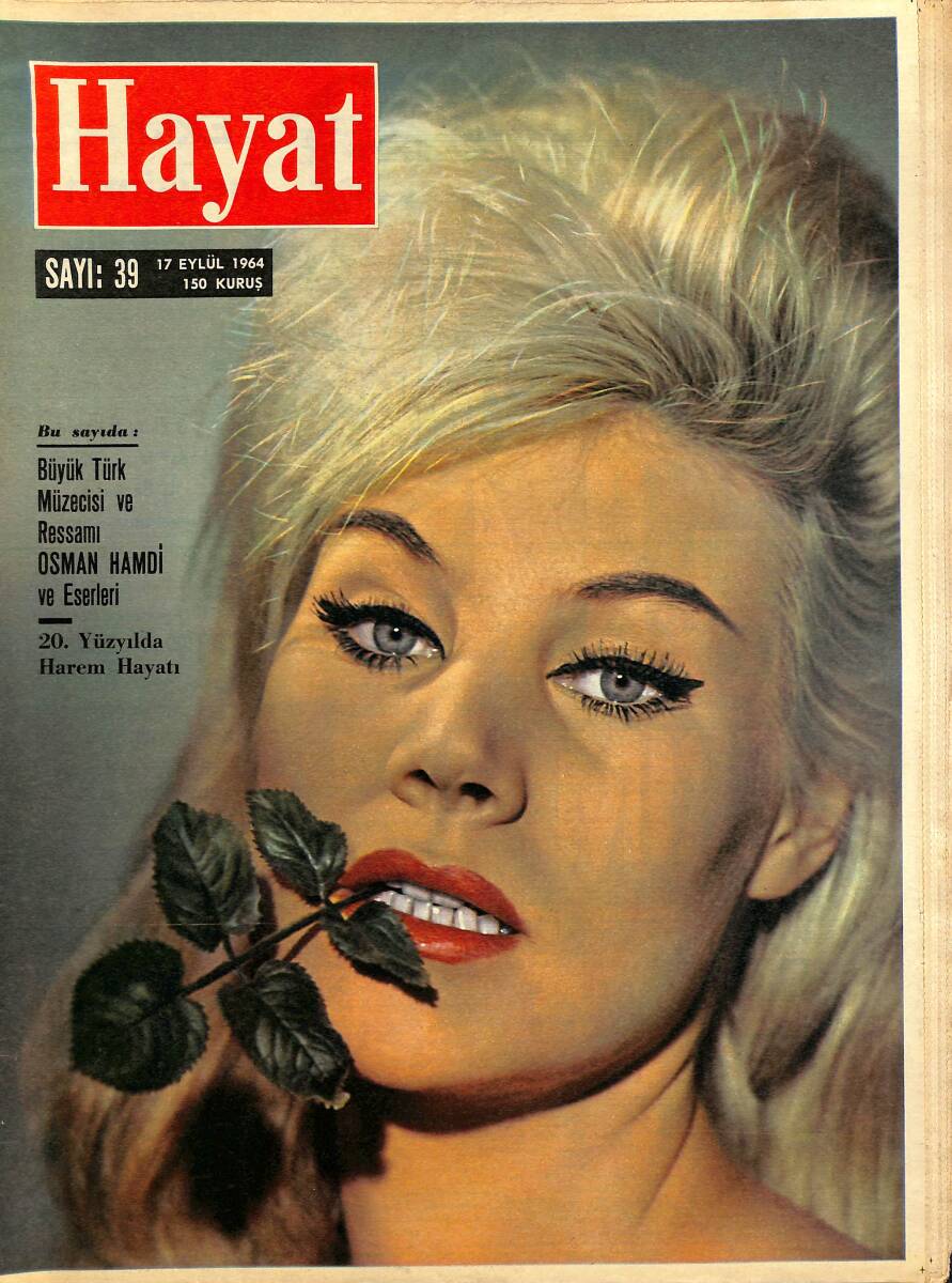 HAYAT Dergisi 17 Eylül 1964 Sayı : 39 - Kapak : Birgit Bergen - 54. Ölüm Yıldönümünde Büyük Sanatçı Osman Hamdi Bey ! NDR88769 - 1