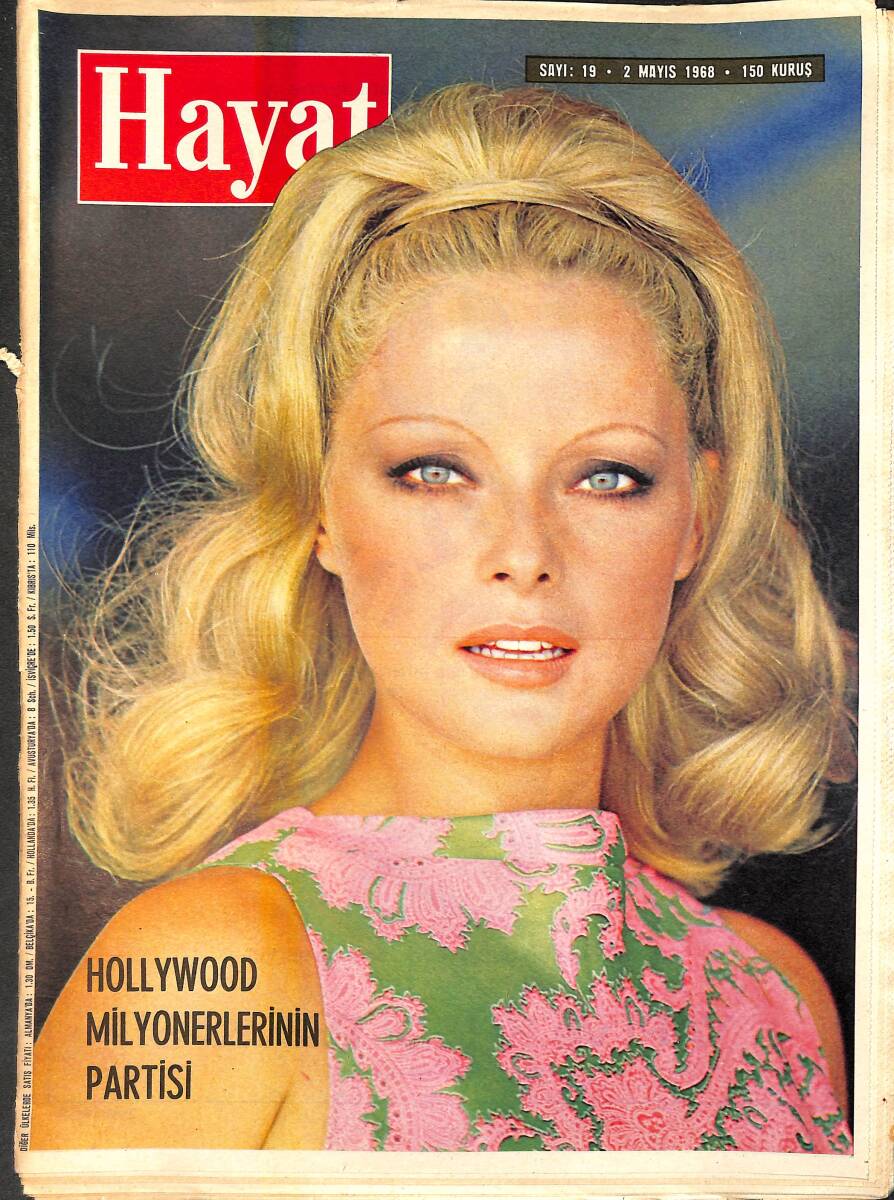 HAYAT Dergisi 2 Mayıs 1968 Sayı : 19 - Kapak : Virna Lisi - Osmanlı Padişahlarının Hayat Hikayeleri - Çekoslovakya Hürriyet Yolunu Seçti NDR88740 - 1