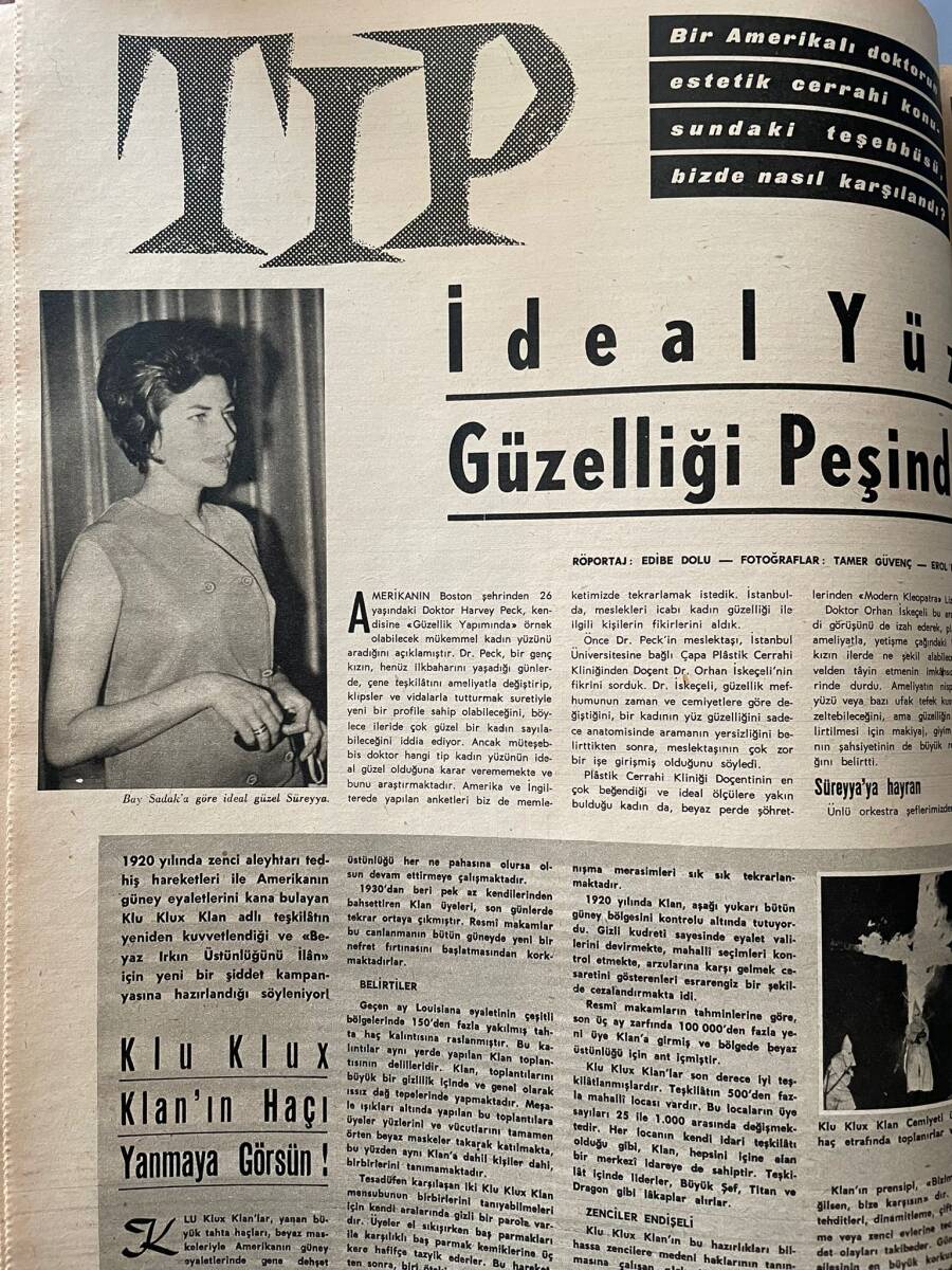 HAYAT DERGİSİ 2 Nisan 1964 Sayı: 15 - Kapak: Pascale Roberts - Bay Sadak'a Göre İdeal Güzel Süreyya NDR88902 - 2