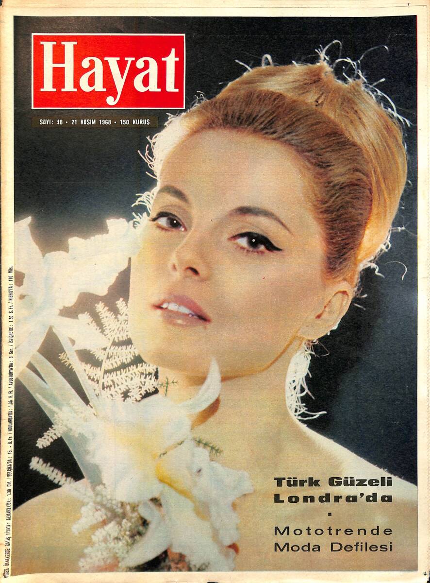 HAYAT DERGİSİ 21 Kasım 1968 Sayı: 48 - Kapak: Virna Lisi - Ankara'da Modern Bir Kapalıçarşı - Türk Güzeli Londra'da Yaya Kaldı NDR88654 - 1