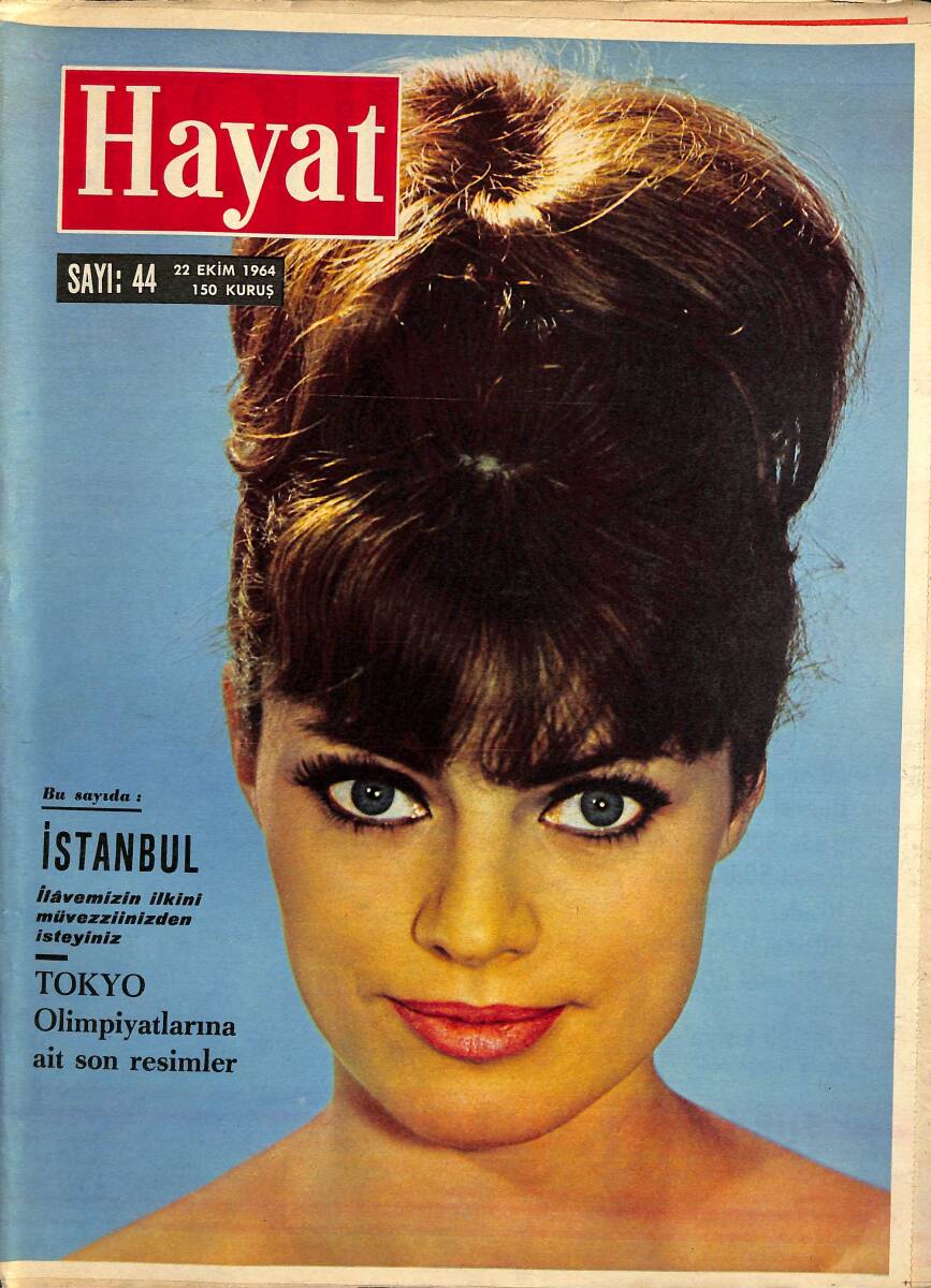 HAYAT Dergisi 22 Ekim 1964 Sayı : 44 - Kapak : Carla Marher - Kruşçef Uzaklaştırıldı NDR88765 - 1