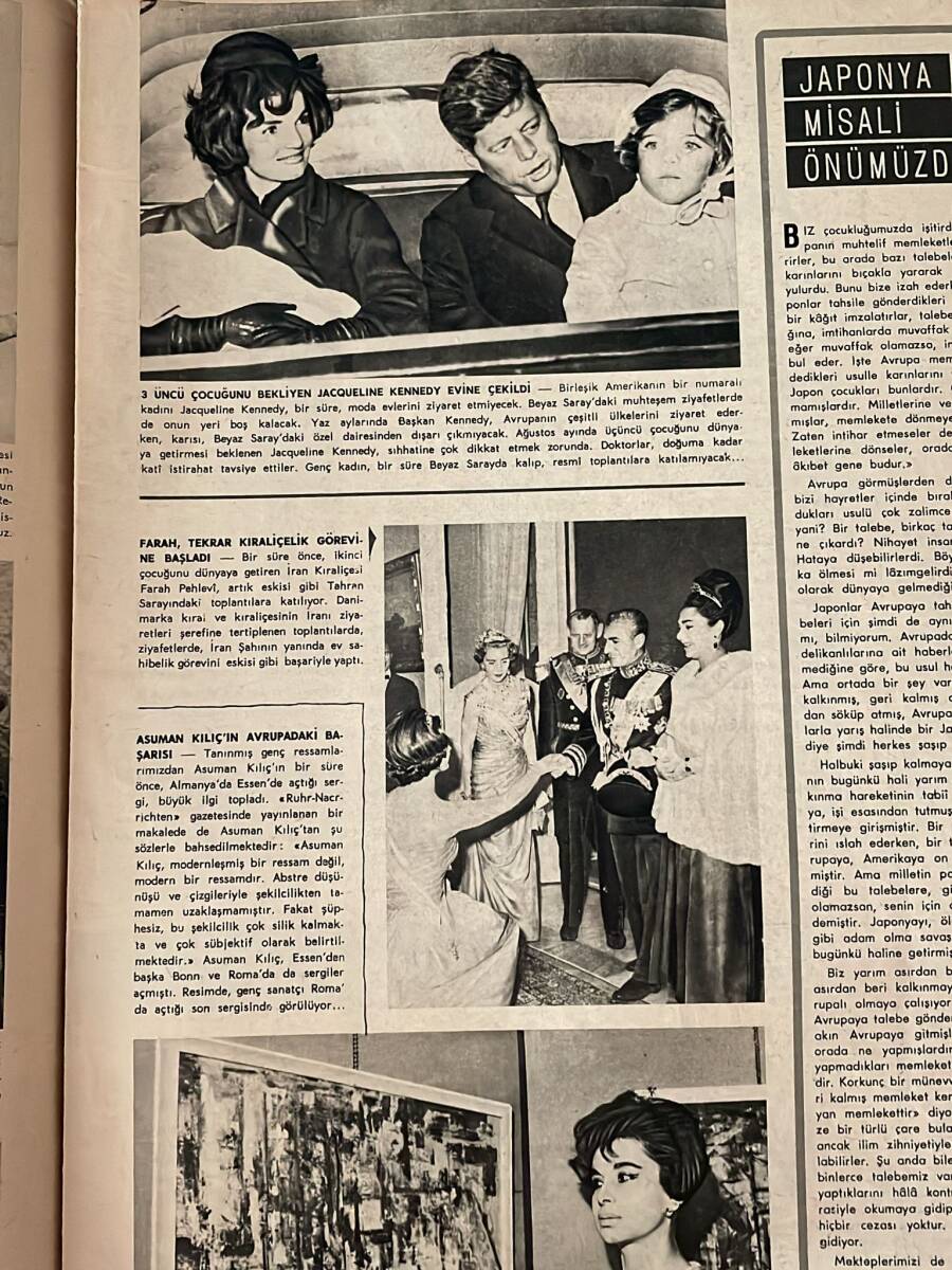 HAYAT DERGİSİ 23 Mayıs 1963 Sayı: 22 - Kapak: Rossana Schıaffino - Farah Tekrar Kraliçelik Görevine Başladı - Üçüncü Çocuğunu Bekleyen Kennedyler NDR88905 - 2