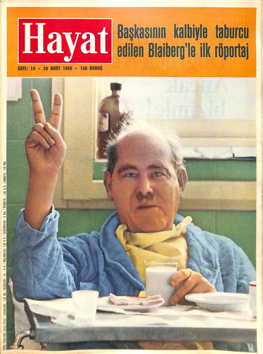 HAYAT DERGİSİ 28 Mart 1968 - Philip Blaiberg, Mart Ayı Uçak Felaketi, Eğridir, Fethiye NDR88400 - 1