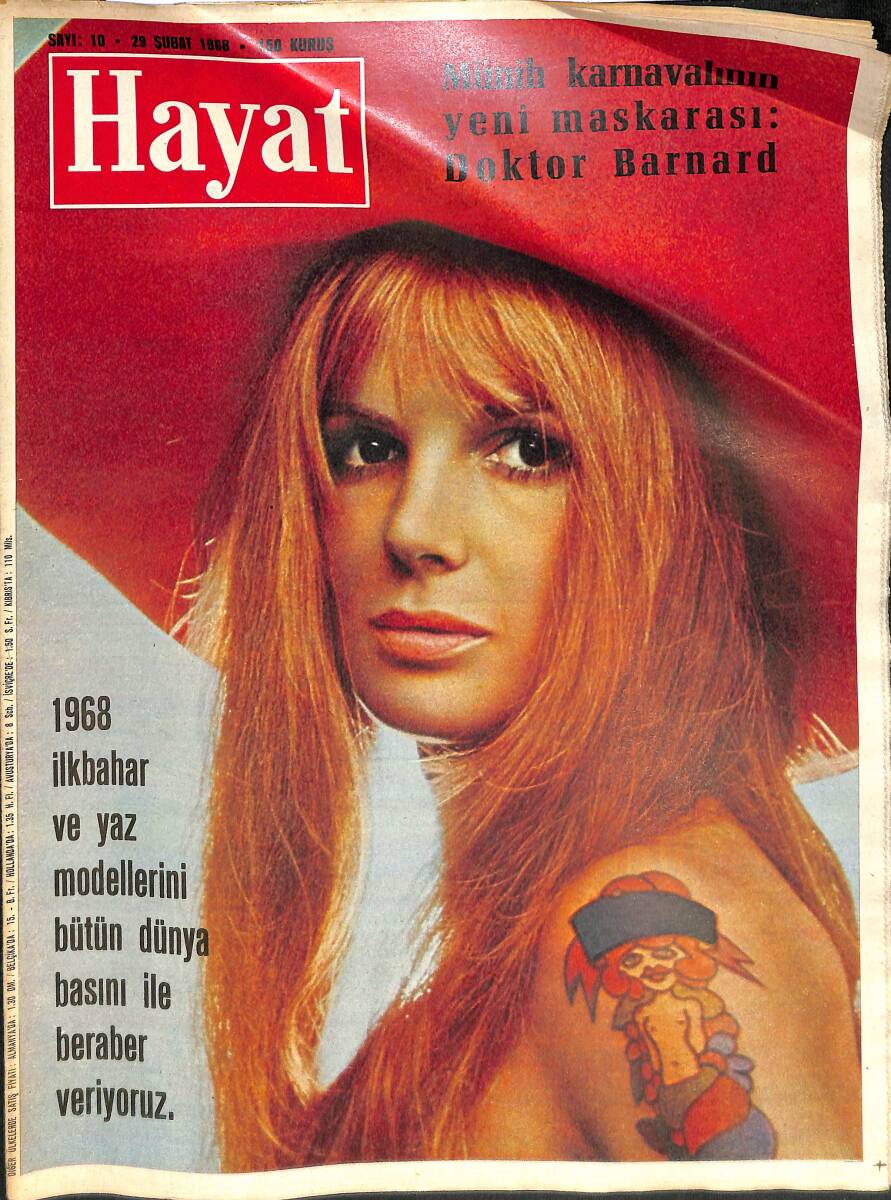 HAYAT DERGİSİ 29 Şubat 1968 - Kapak Florence Jaeckin, Rex Harrison, Just Jaeckin NDR88402 - 1