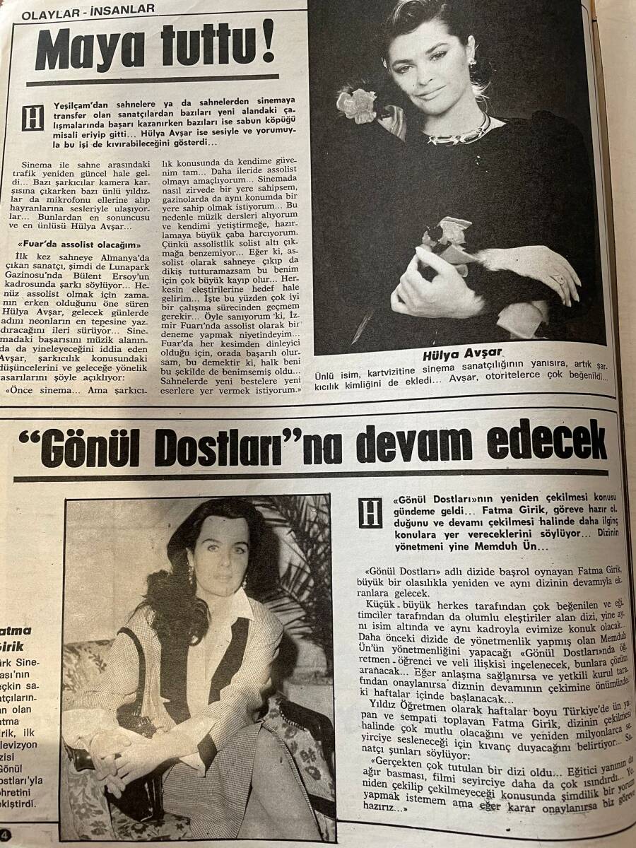 HAYAT DERGİSİ 3 Mart 1988 Sayı: 3 - Kapak: Hülya Avşar - Fatma Girik, Gönül Dostlarına Devam Edecek - Türkan Şoray-Hakan Balamir NDR88931 - 2