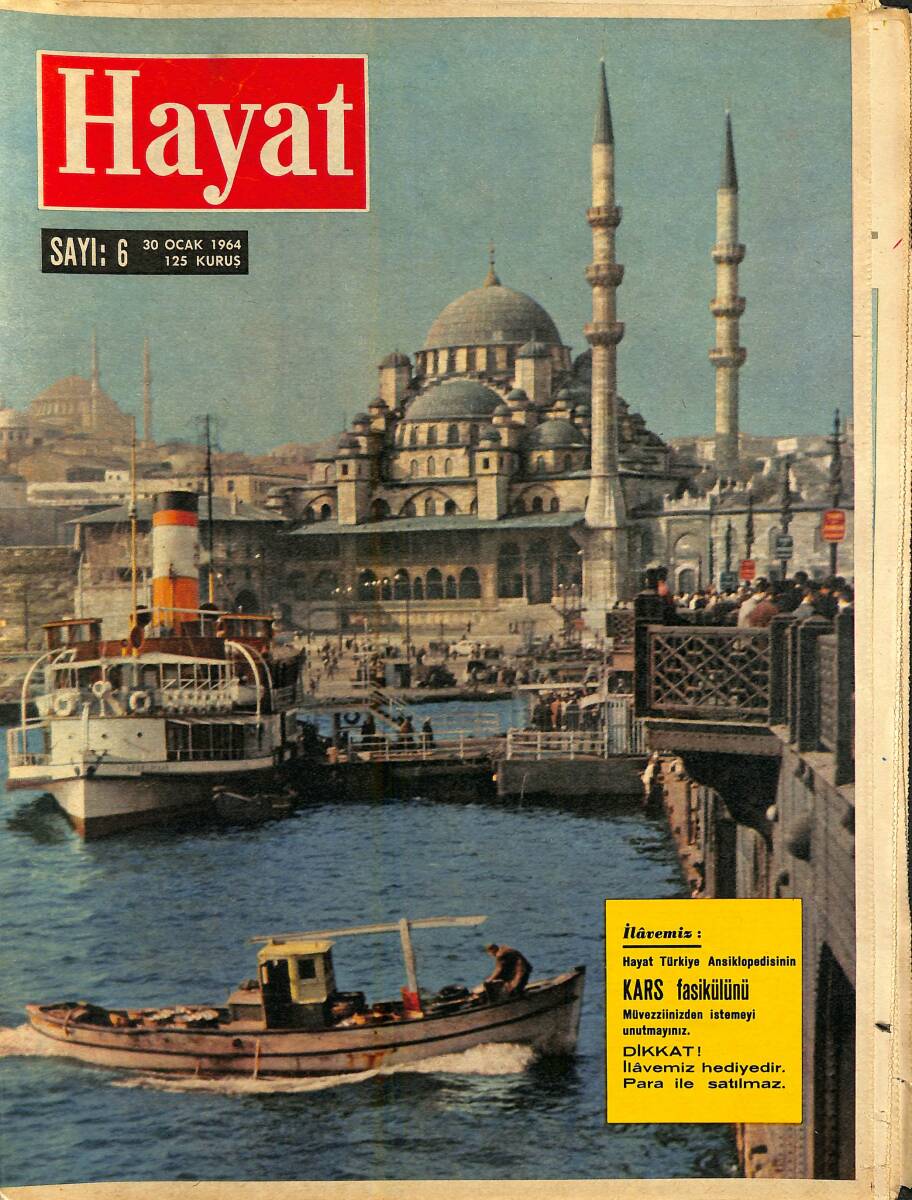 HAYAT DERGİSİ 30 Ocak 1964 Sayı: 6 Kapak: Yenicami - Paris'in Ünlü Korku Ve Dehşet Tiyatrosu Kapandı NDR88473 - 1