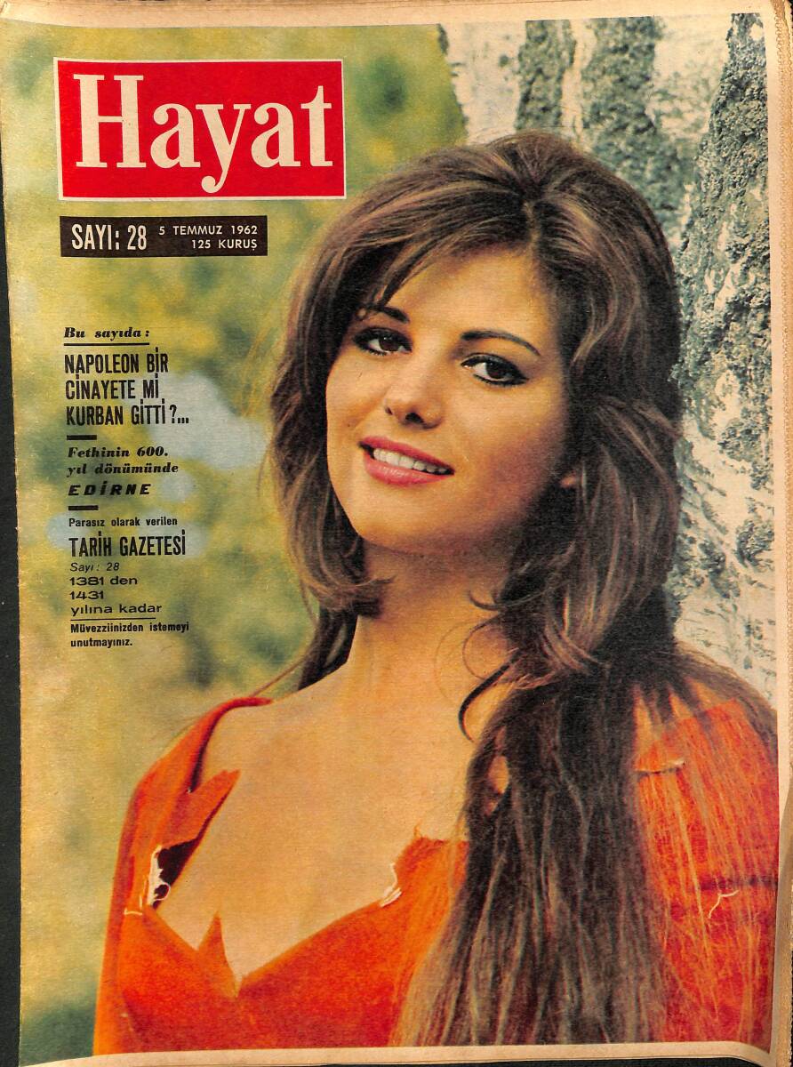 HAYAT DERGİSİ 5 Temmuz 1962 Sayı: 28 - Kapak: Claudia Cardinale - Sinatra Hala Eski Karısına Aşık NDR89217 - 1