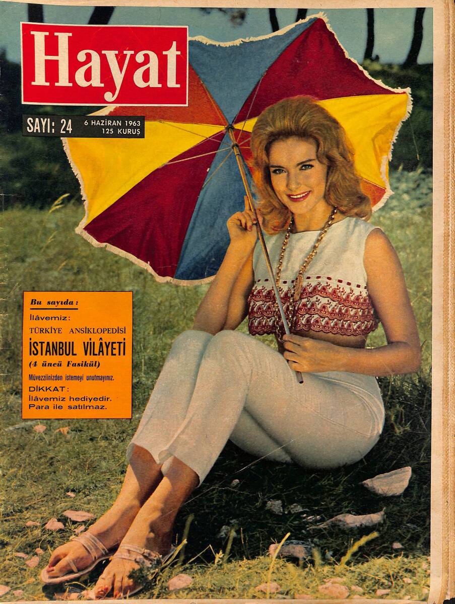 HAYAT Dergisi 6 Haziran 1963 Sayı: 24 - Kapak: Anne Symrner - Robert Koleji 100 Yaşını Doldurdu NDR89265 - 1