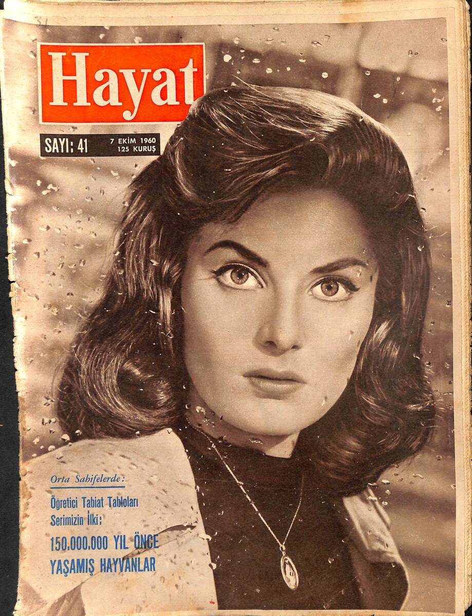 HAYAT Dergisi 7 Ekim 1960 Sayı: 41 - Kapak: Belinda Lee - Ali Han'ın Vasiyetnamesi - Hitler Toroslardan Geçemez NDR89289 - 1