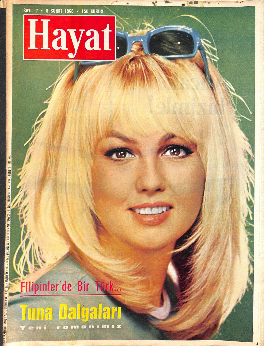 HAYAT Dergisi 8 Şubat 1968 Sayı : 7 - Kapak : Mylene Demongeot - Pasaklı Liz Taylor Modacı Oluyor... NDR88741 - 1