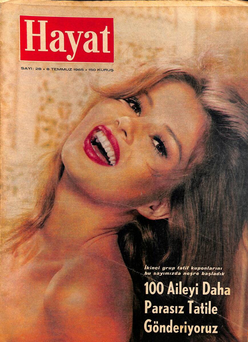 HAYAT Dergisi 8 Temmuz 1965 Sayı: 28 - Kapak: Pamela Tiffin - Hollywood'un Genç Kuşağı - Stewart Granger'in Yeni Hayat Düzeni NDR89283 - 1