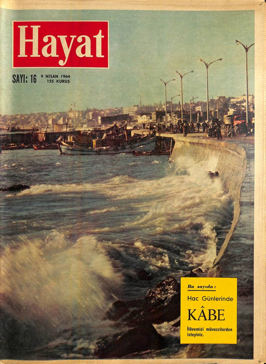 HAYAT DERGİSİ 9 Nisan 1964 Sayı: 16 - Kapak: Lodos Kerim Alp - Hayat Sekizinci Yılını Tamamladı - İnsanlar İcat Peşinde! NDR88484 - 1