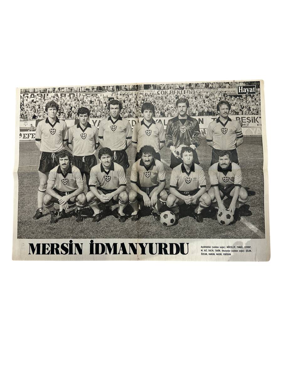 Hayat Dergisi Mersin İdmanyurdu-Bursaspor 1980-81 Sezonu Oyuncu Kadrosu Poster KRT23251 - 1