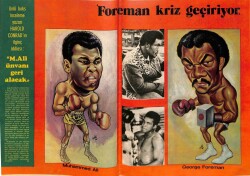 HAYAT SPOR DERGİSİ SAYI 35 - 30 EKİM 1974 - EDİRNESPOR POSTER, FOREMAN KRİZ GEÇİRİYOR (MUHAMMED ALİNİN RAKİBİ) KRT17730 - 3