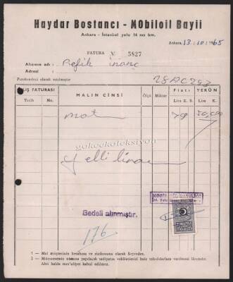 Haydar Bostancı Mobiloil Bayii Fatura EFM557 - 1